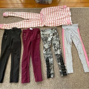 Girl Kid Size 8 Years Pant Bottoms Leggings Bundle